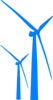 Wind Turbine Blue Clip Art