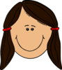 Girl Brown Hair Clip Art