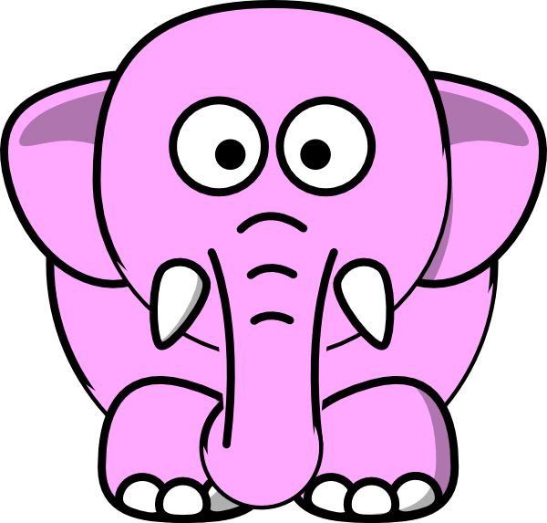 free pink elephant clipart - photo #14