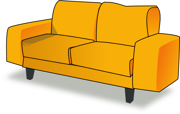 Yellow Couch Clip Art at Clker.com - vector clip art online, royalty