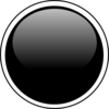 Glossy Black Circle Button Clip Art
