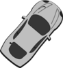 Gray Car - Top View - 50 Clip Art