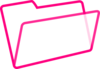 White And Pink Folder Clip Art