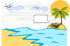 Relaxing Island Scene Clip Art