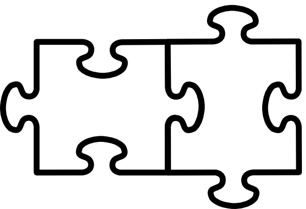 2 Puzzle Pieces Connected Clip Art At Clker Com Vector Clip Art Online Royalty Free Public Domain