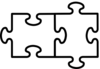 2 Puzzle Pieces Connected Clip Art