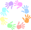 Colorful Circle Of Hands Clip Art