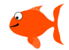 Orange Happy Fish Clip Art