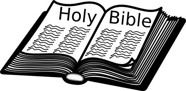 free black and white bible clip art - photo #8