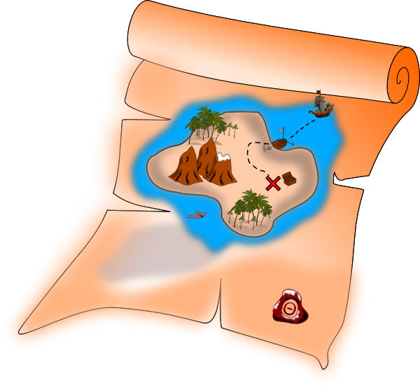 free clip art treasure map - photo #11