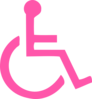 Light Pink Handicapped Symbol Clip Art