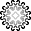 Grayscale Flower Decoration Clip Art