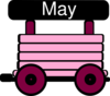 Loco Train Carriage Pink Clip Art