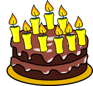 9th Birthday Cake  Clip Art