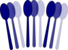 Blue Spoons Clip Art