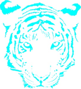 Blue Tiger Clip Art
