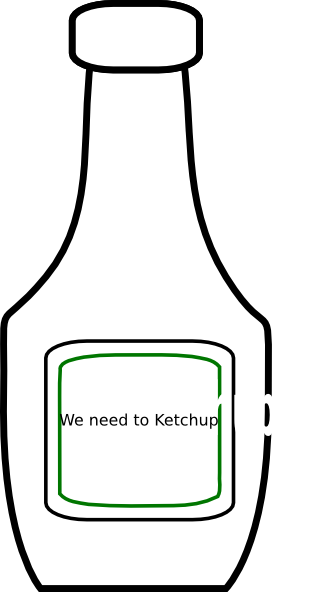 Ketchup Bottle - Free Coloring Pages