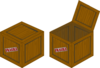 Closed And Open Perspective Crate Clip Art