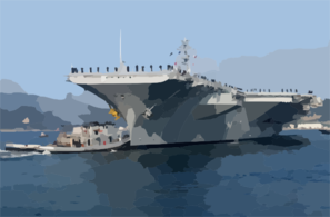 Uss Kitty Hawk Leaves For Routine Training Clip Art