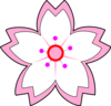 White-pink Sakura Clip Art