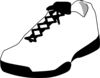 Shoe Outline White Clip Art
