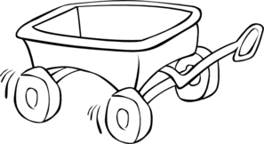 Wagon Outline Clip Art at Clker.com - vector clip art online, royalty