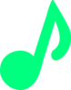 Music Note Light Green Clip Art