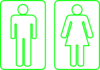 Toilet Outline Green Clip Art