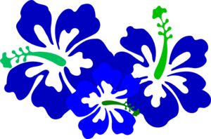 Hibiscus Blue Shades Clip Art
