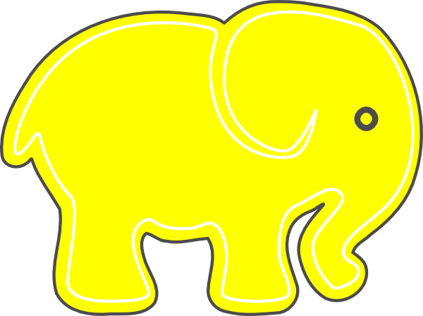 yellow elephant clipart - photo #7