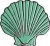 Sage Green Seashell Clip Art