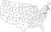 Usa Map With State Abbreviations Clip Art