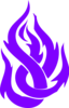 Tribal Fire Blue Purple Clip Art