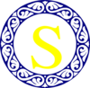 Scroll Circle S Monogram Clip Art