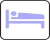 Purple Bed Hotel Clip Art