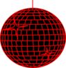 Red Disco Ball Clip Art