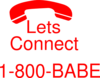  Lets Connect-  Red   Clip Art