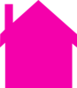 Pink House Silhouette Clip Art