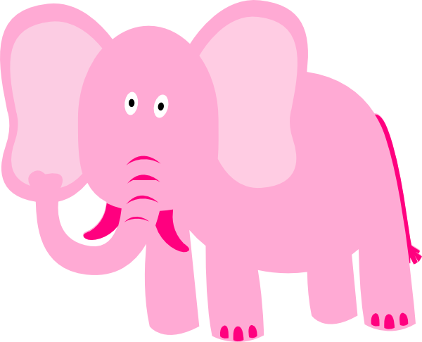 free pink elephant clip art - photo #23