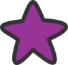 Purple Star For Starry Clip Art