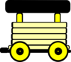  Train Carriage Yellow Clip Art