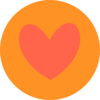 Heart In Circle Orange Clip Art