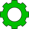 Green Gear Clip Art