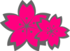 Pink Sakura Flowers Clip Art