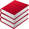 Red Books Pile Clip Art