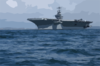 Uss John C. Stennis (cvn 74) Anchored Off The Coast Of San Diego, Calif. Clip Art