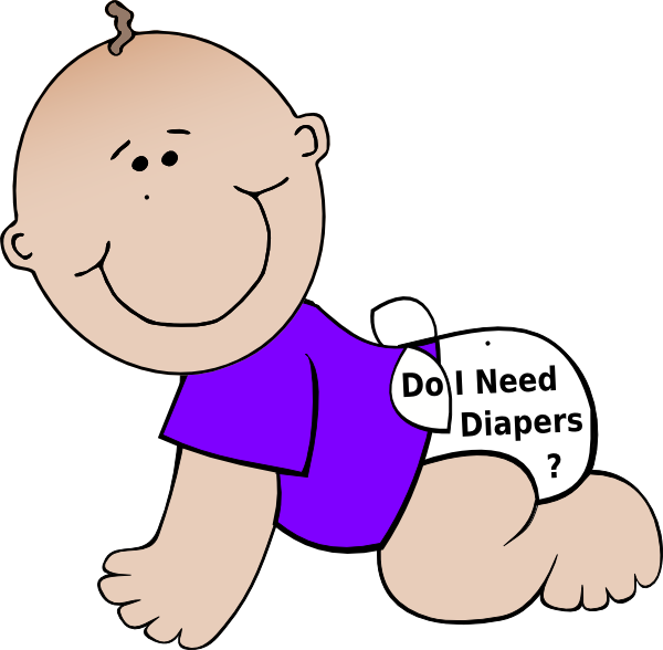 free clipart of baby in diaper - photo #4