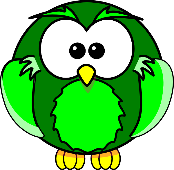 green owl clip art - photo #3