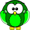 Green Owl Clip Art