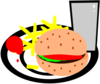 Burger And Fries Clip Art